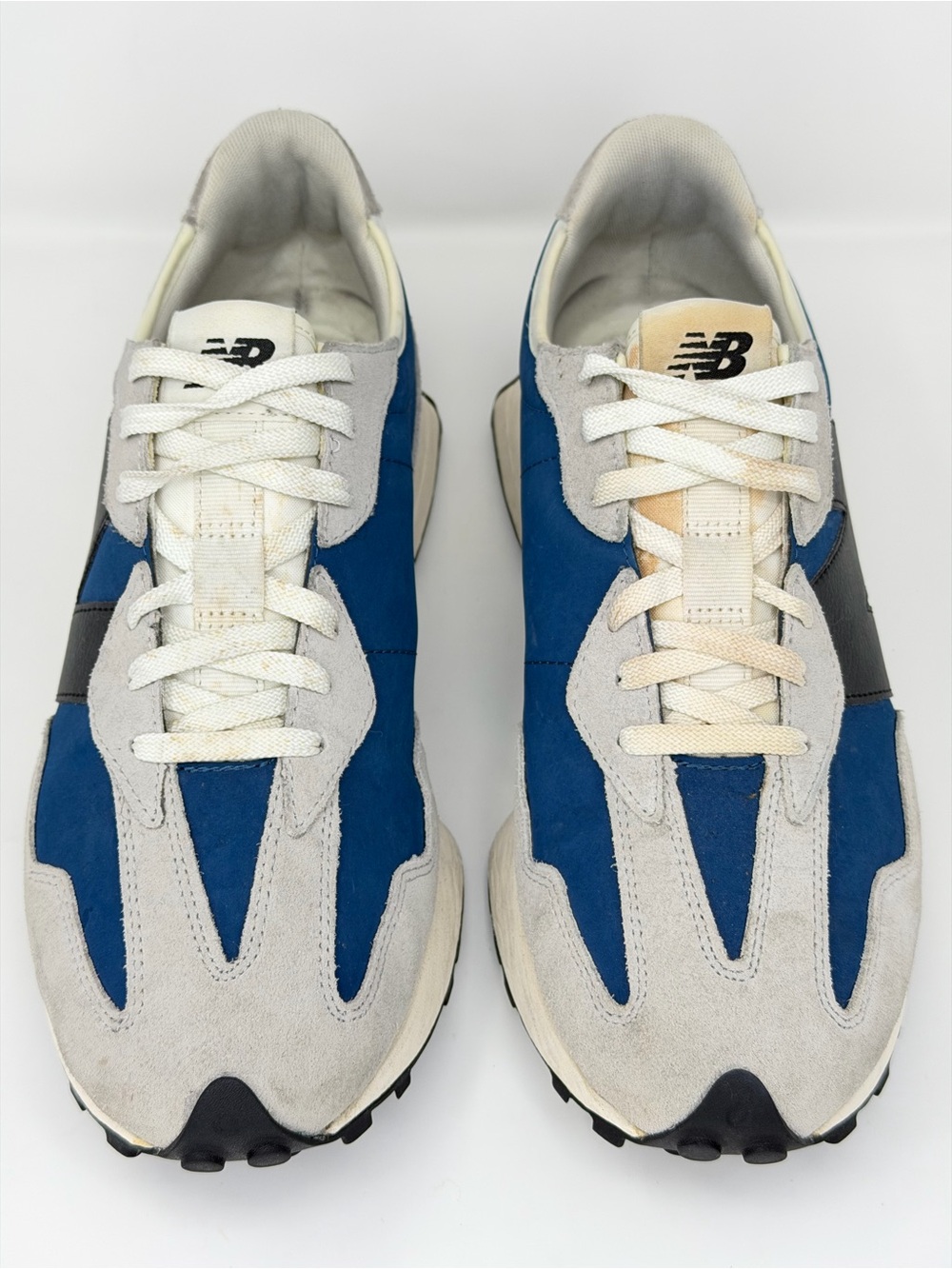 New Balance 327 MS327LU1 Men’s Size 13 Blue Grey Black Suede Retro Sneakers - Picture 3 of 6